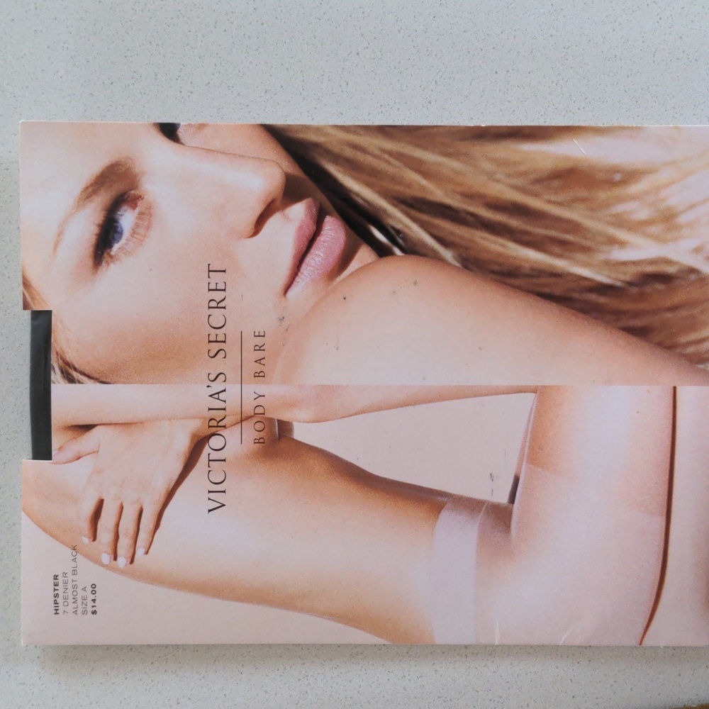 Victoria's Secret Body Bare pantyhose. Size A, Almost Black